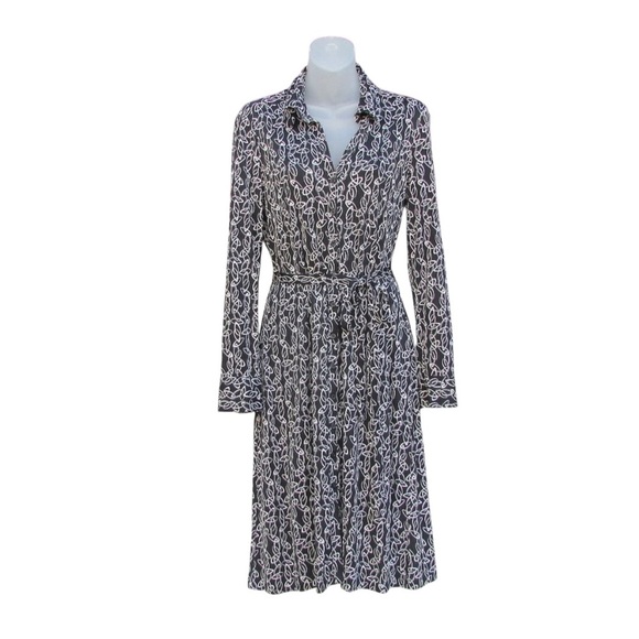 Inc International Concepts | 100% Silk Black and White Patterned Dress - Picture 1 of 10